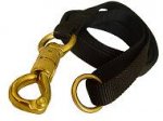 Police Tracking Nylon Dog Leash Features Massive Solid Brass Snap with Smart Lock