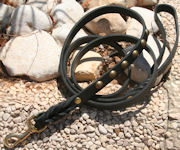 Studded Leather Dog Leash for Dog Walking and Training - Click Image to Close