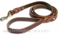 Walking Training Leather Dog Leash Braided