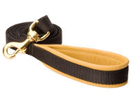 No Rubbing Nylon Dog Leash with Support Leather Material on the Handle
