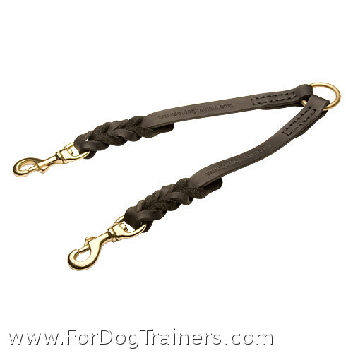 Leather Stitched Dog Coupler