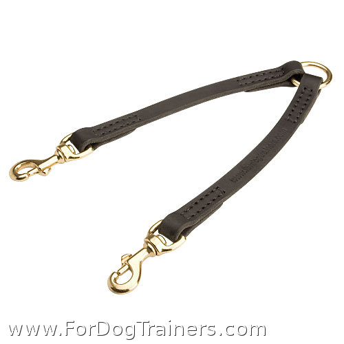 Leather Stitched Dog Coupler - Click Image to Close