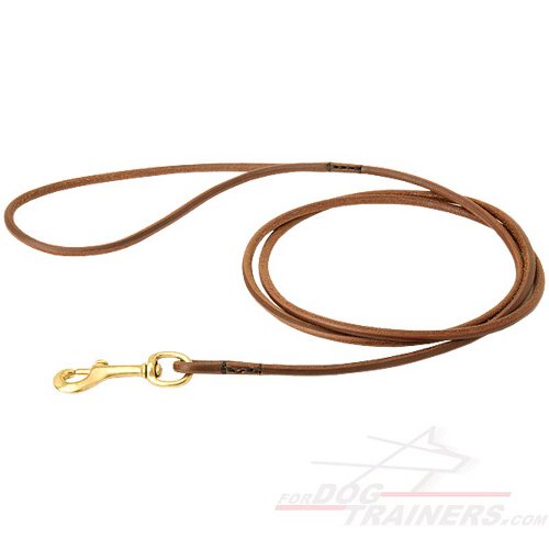 Round Leather Dog Leash for Dog Shows