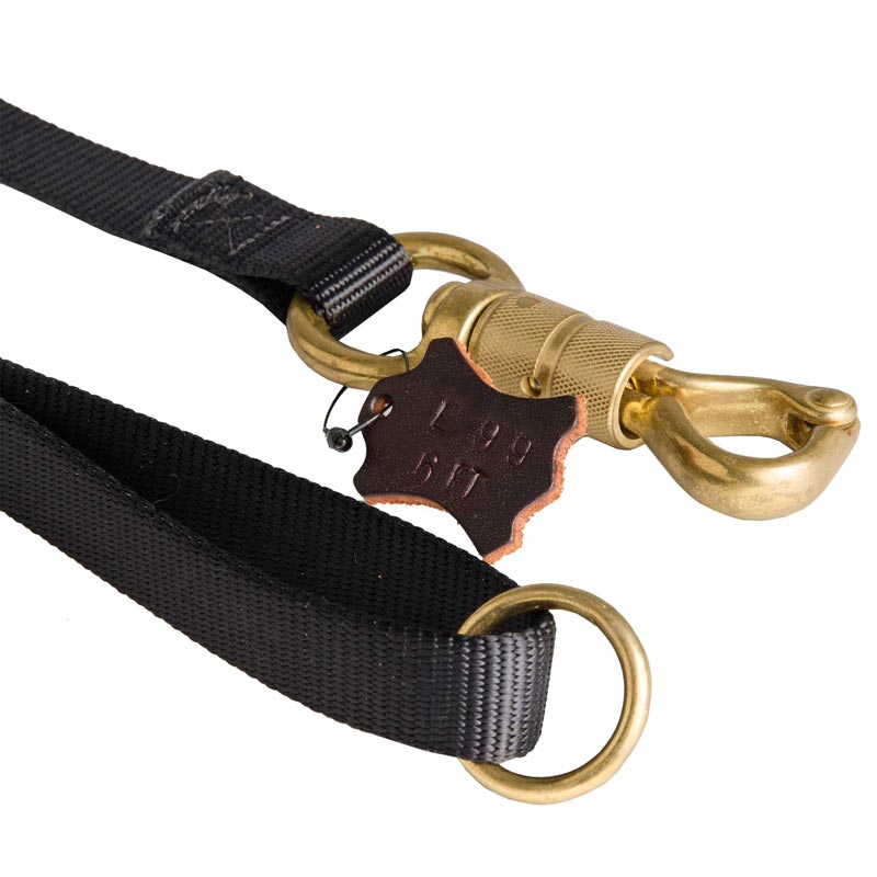 Dog Leash Nylon Special Design with Securely Stitched Brass Snap Hook