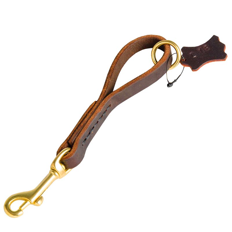 Pull Tab Leather Dog Leash for Dog