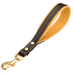 Short Leather Dog Leash with or without Support Material