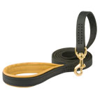 Padded on Handle Leather Dog Leash for Walking and Training