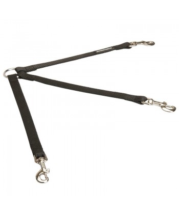 Triple Nylon Dog Leash Coupler for Walking 3 Dogs at a Time